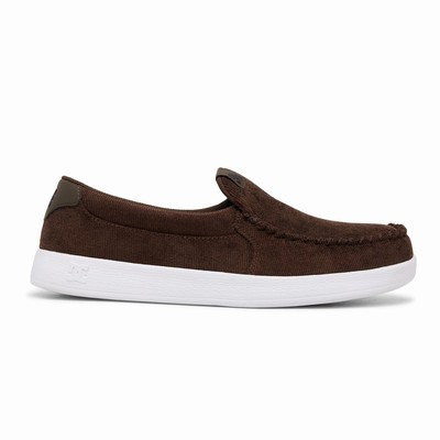 DC Villain Slip Ons Men's Brown Sneakers Australia Online MUD-865